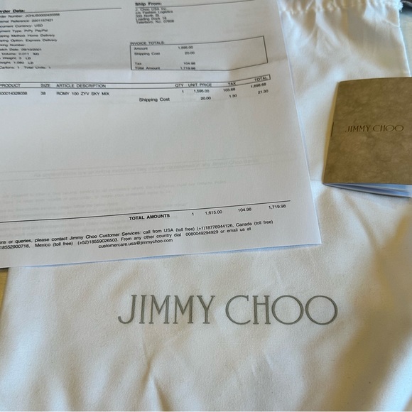 Jimmy Choo Romy 100 ZYV Sky Mix, size 38 (8) - Picture 4 of 10